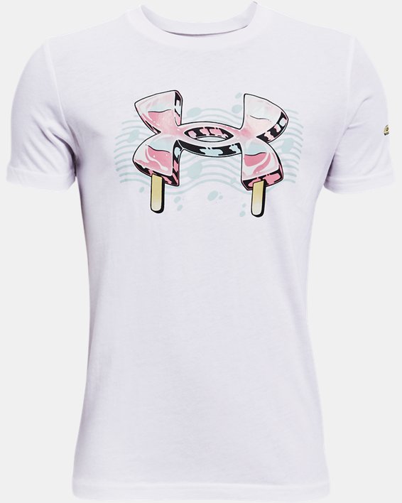 Camiseta de manga corta UA Popsicle para niño, White, pdpMainDesktop image number 0